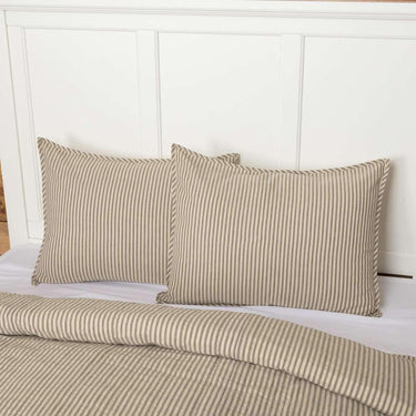Sawyer Mill Charcoal Ticking Stripe Standard Sham 21x27 VHC Brands - The Fox Decor